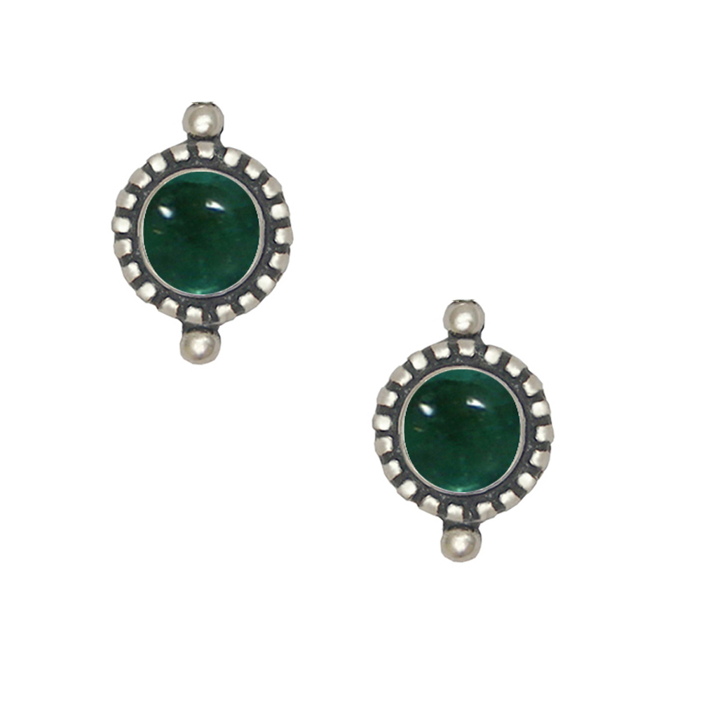 Sterling Silver Petite Fluorite Post Stud Earrings